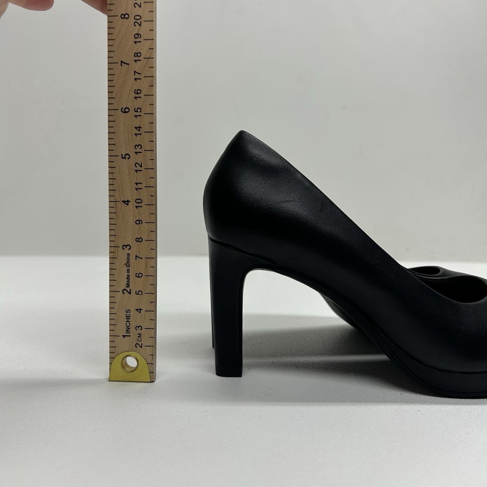Clarks Ambyr Joy Black Leather Almond Toe Pumps Comfort Heels Work Office 6.5 M - Picture 15 of 15